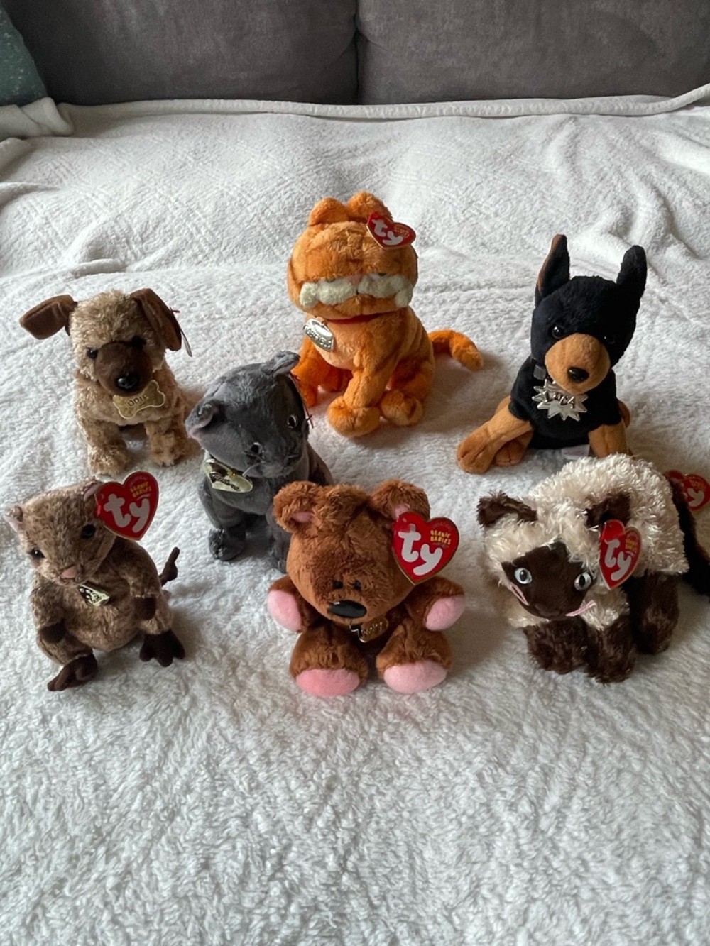 Garfield Ty Beanie Babies Set of 7